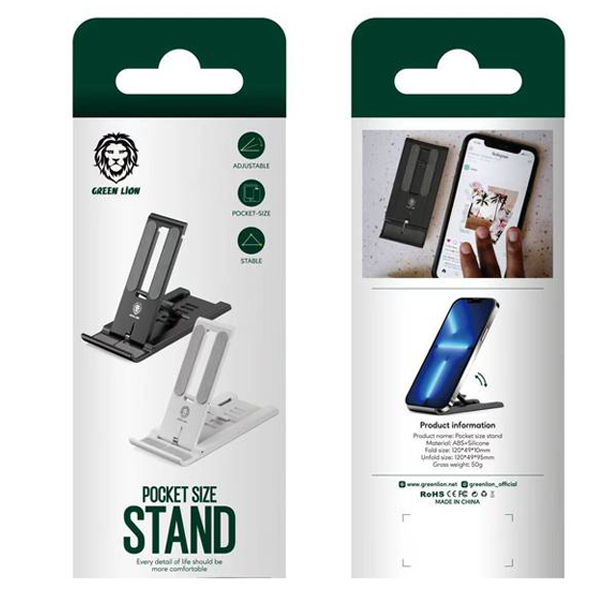 Green Lion Pocket Size Stand | White | PLUGnPOINT