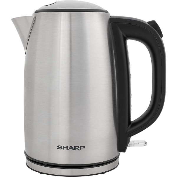 Sharp 1.7L, 3000W, Concealed Coil, Complete Brushed Stainless Steel Electric Kettle, Silver - EK-JX43-S3