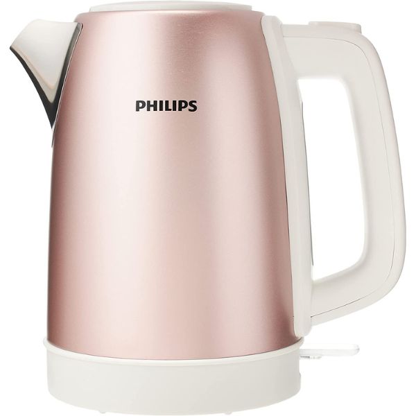 Philips Electric Kettle 1.7 Litre Stainless Steel Frequency 50/60 Hz, Pink - HD9350/96