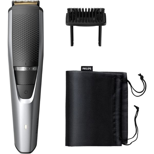 Philips Beard Trimmer Series 3000 with Lift & Trim System, Silver - BT3222/13