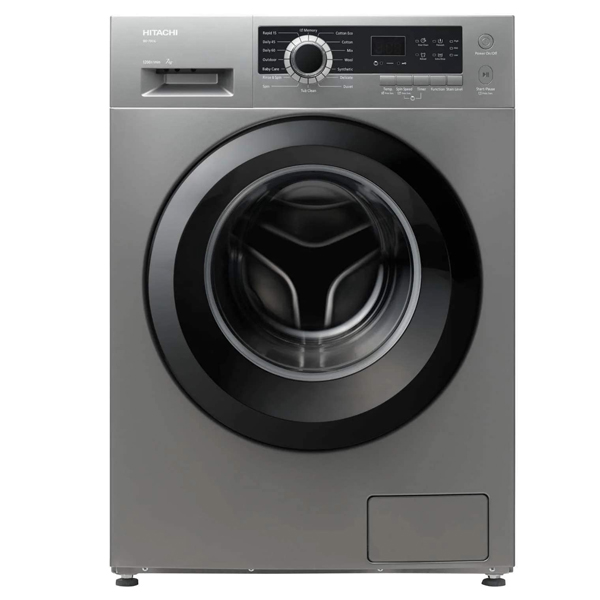 Hitachi 7kg Front Load Washing Machine Intelligent Sensor System, Silver - BD70GE3CGXSL