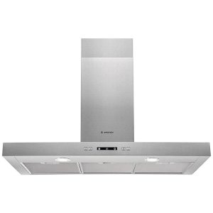 Ariston Built In 90cm Chimney Hood Telescopic Wall mounted Washable Filter 3 Speed Settings, Silver - AHBS9-3FLLX