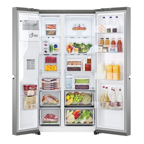 LG Refrigerator Side By Side 617L, Silver - GR-L267SLRL