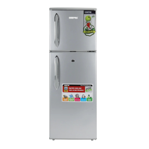 Geepas Refrigerator 2 Door 132L, Silver - GRF1856SPN-185