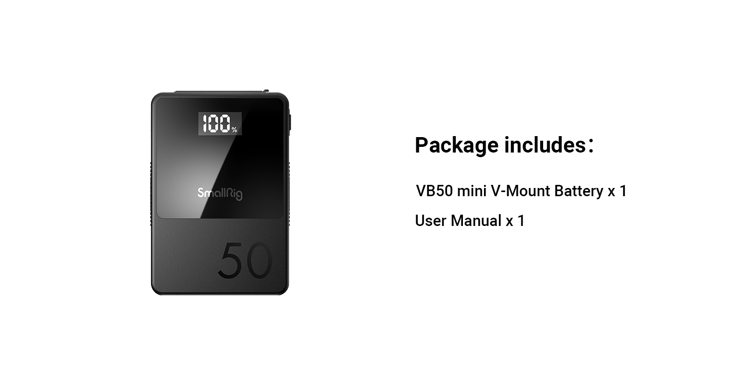 SmallRig VB50 Mini V Mount Battery - 3579
