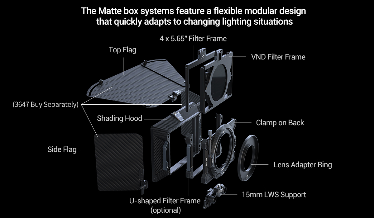 SmallRig Multifunctional Modular Matte Box (Φ95mm) VND Kit - 3645