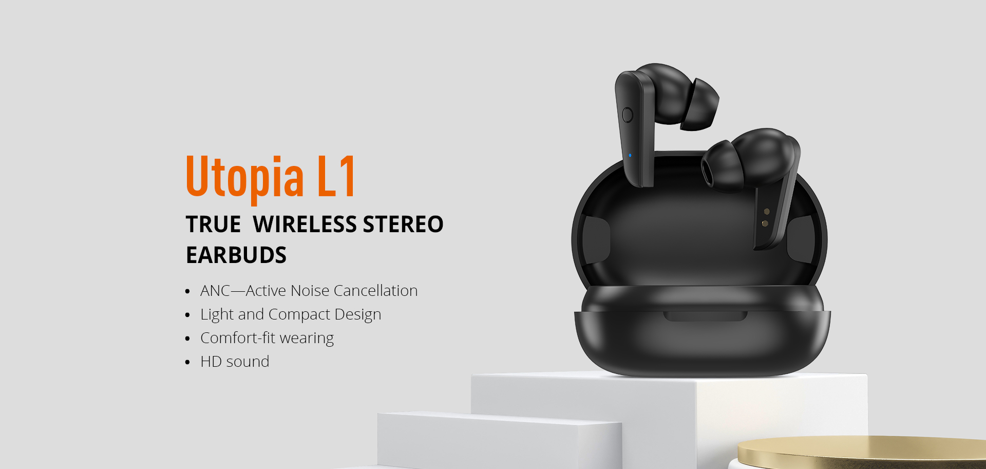 Riversong EA219 Utopia L1 True Wireless Earbuds Black - UTOPIA-L1