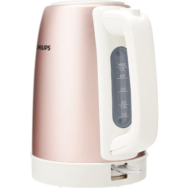 Philips Electric Kettle 1.7 Litre Stainless Steel Frequency 50/60 Hz, Pink - HD9350/96