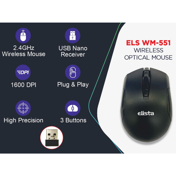 Elista Wireless Mouse - ELS WM551