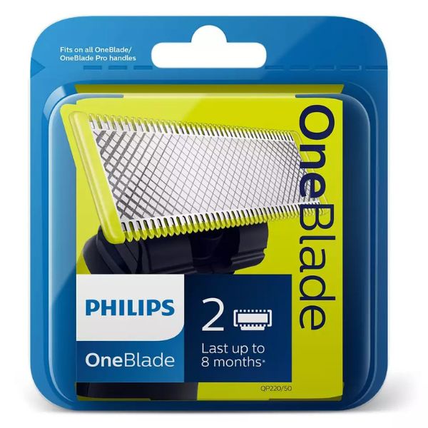 Philips OneBlade Replacement Blade, 2 Pack, Green - QP220/50