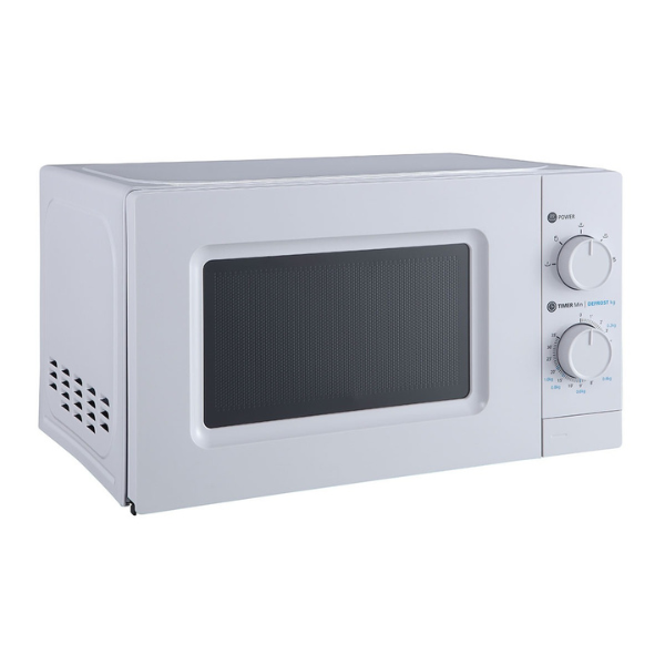 Midea 20 Liters Solo Microwave Oven with 5 Power Levels 700W, White - MO20MWH