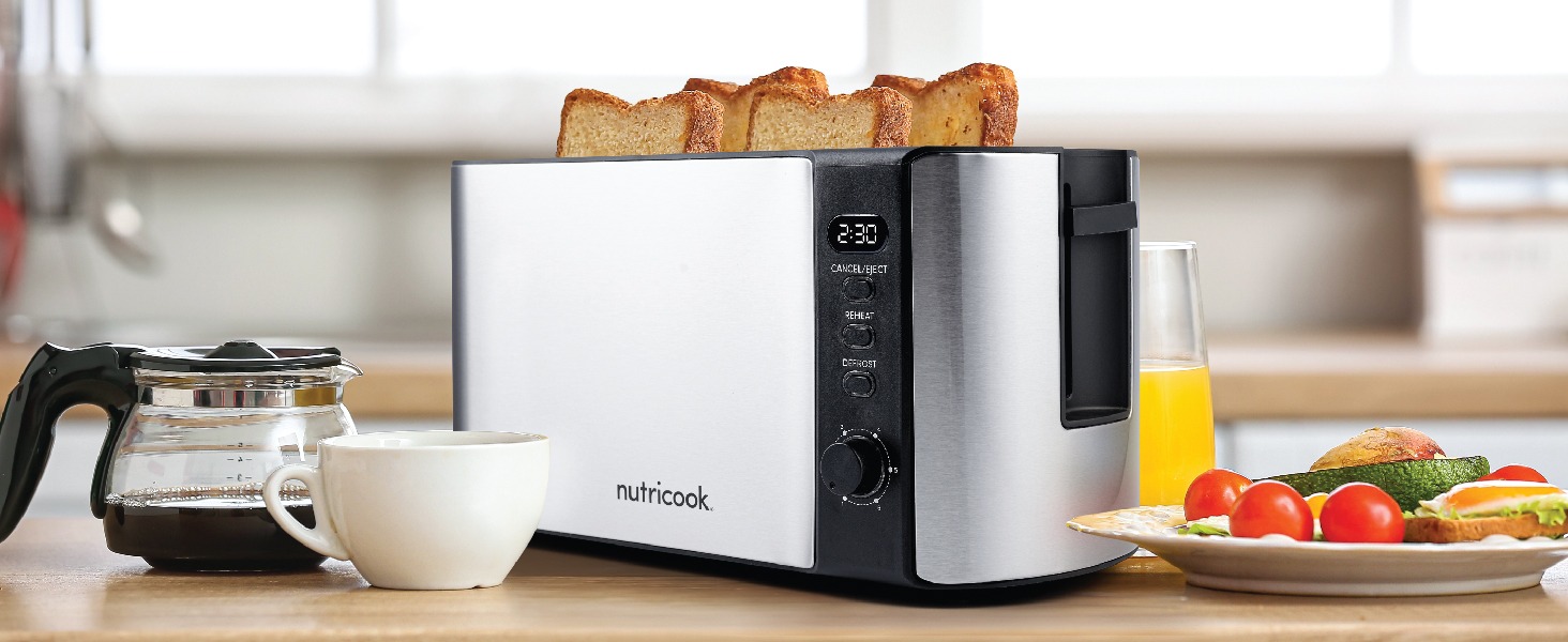 Nutricook NC-T104S | Nutricook Digital 4-Slice Toaster 