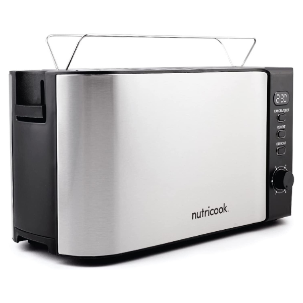 Nutricook Digital 4-Slice Toaster with LED Display, Stainless Steel - NC-T104S