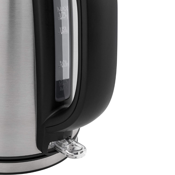 Sharp 1.7L, 3000W, Concealed Coil, Complete Brushed Stainless Steel Electric Kettle, Silver - EK-JX43-S3