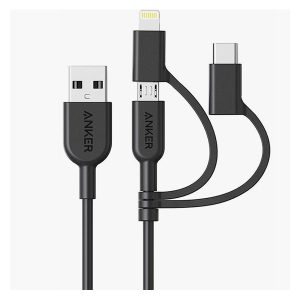 Anker PowerLine II 3-in-1 Cable 0.9m/3ft Black - A8436H12