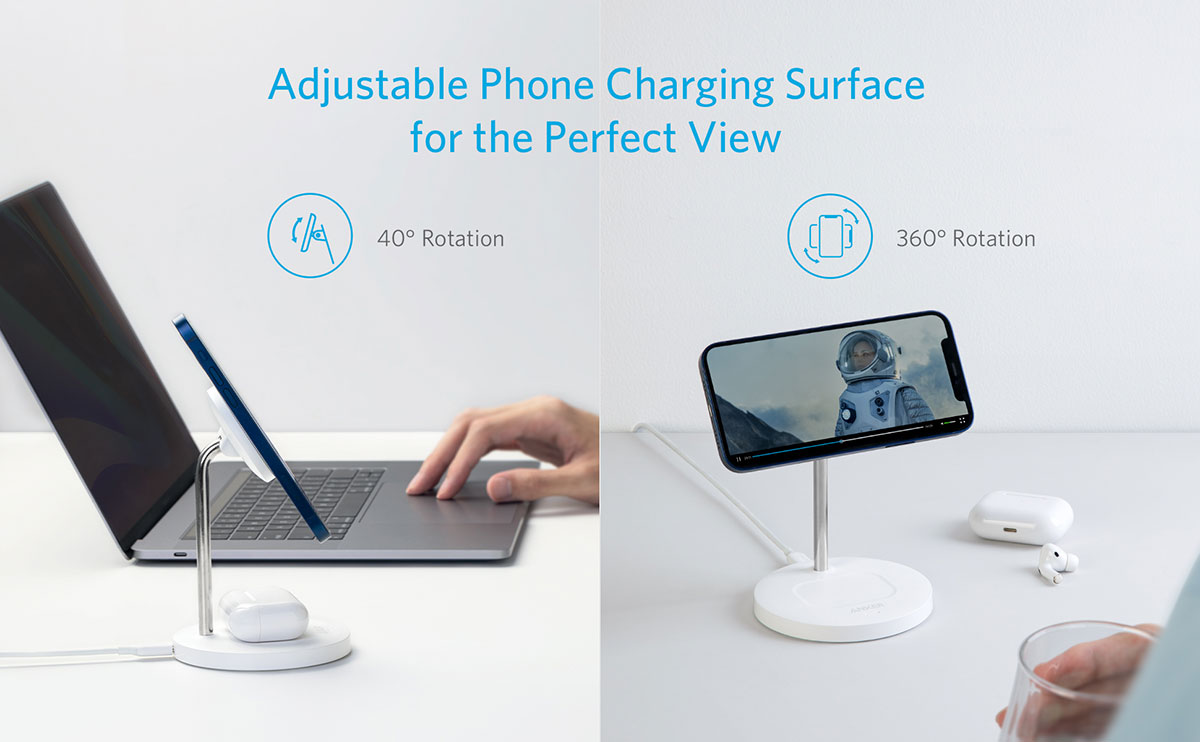  Anker A2543H21 | 2-in-1 Wireless Charging Stand 
