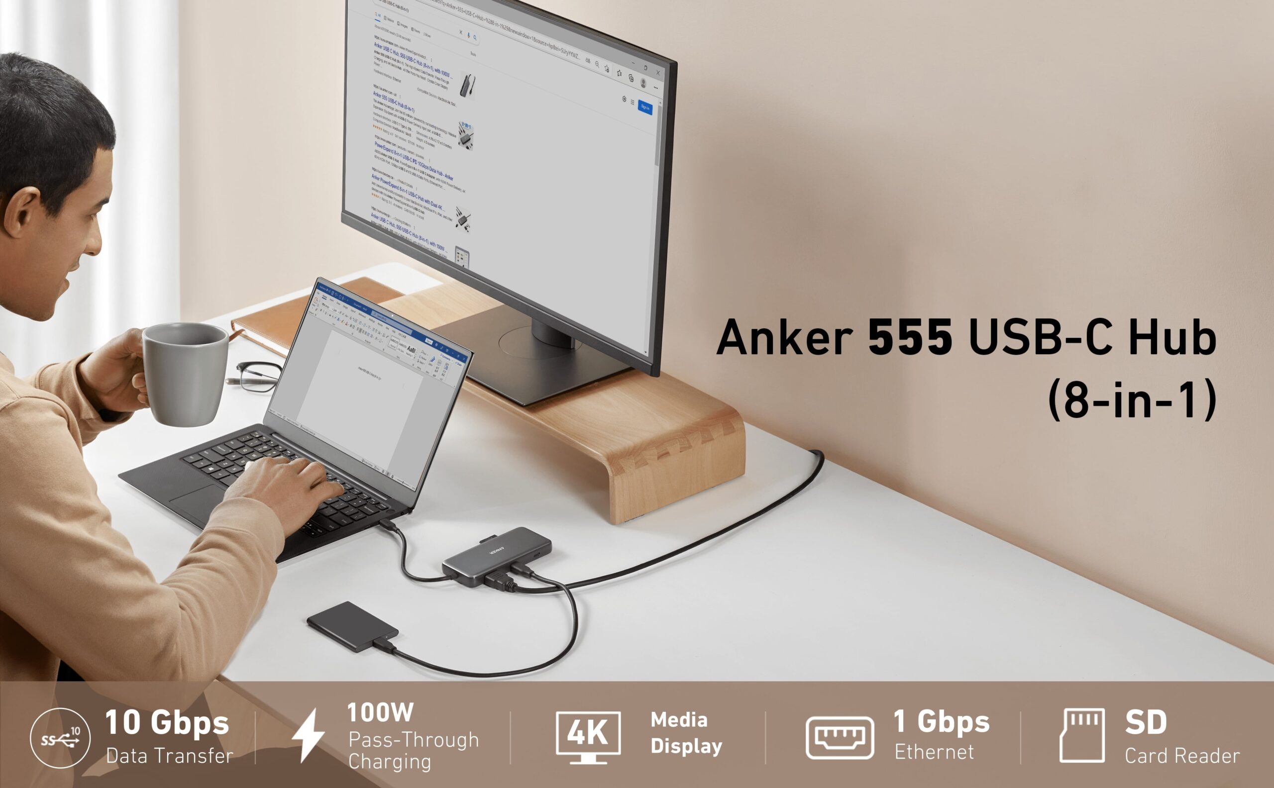 Anker 555 USB-C Hub | 8 in 1 usb c hub 