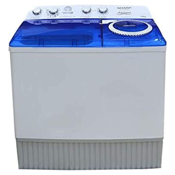 Sharp Washing Machine Semi Auto 12KG, White/Blue - ES-T127AP-Z