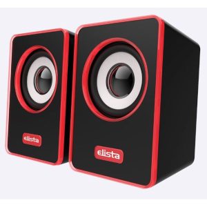 Elista 2.0 USB Speaker, Black and Red - ELS-TUNE