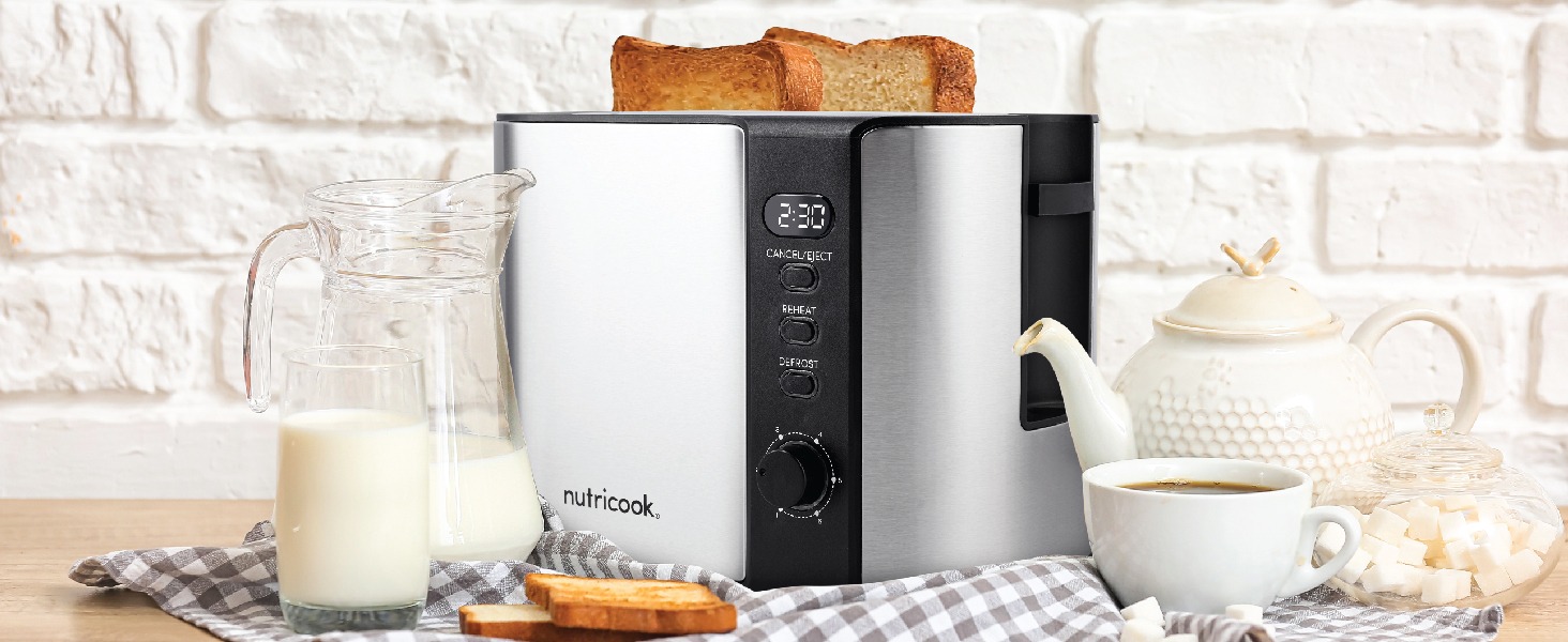 Nutricook NC-T102S | Nutricook Digital 2-Slice Toaster 