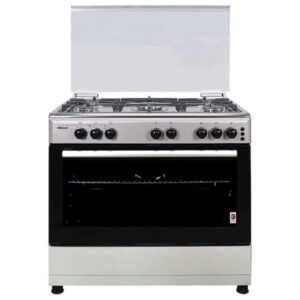 Nobel Gas Cooker 90x60 5 Gas Burners, Stainless Steel - NGC9699