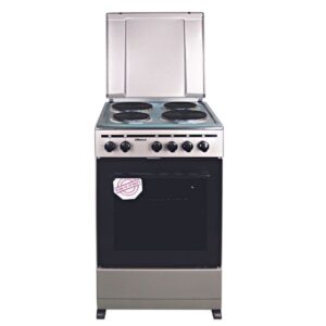 Nobel 4 Hot plate Cooker With Electric Oven 50x50cm, Silver and Black - NGC5400S