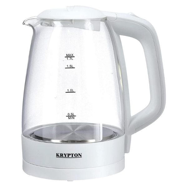 Krypton Electric Glass Kettle 360-Degree Rotational Base, Clear - KNK5276