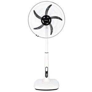 Krypton 18 Inch Rechargeable AC/ DC Stand Fan, White - KNF6245