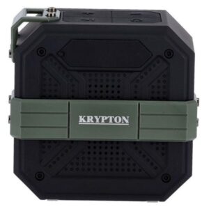 Krypton Rechargeable Bluetooth Wireless Speaker, Black and Green - KNMS5371