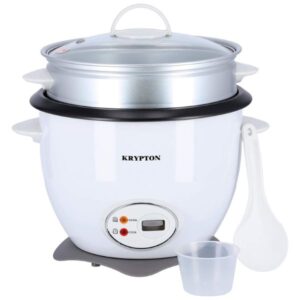 Krypton 700W 1.8 L Rice Cooker with Steamer, White - KNRC5283