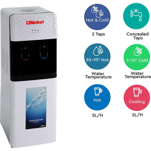 Nobel Free Standing Water Dispenser White - NWD1602
