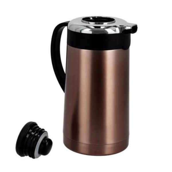 Krypton Stainless Steel Vacuum Flask 1.9L Jug Thermal Insulated Air Pot, Brown - KNVF6332