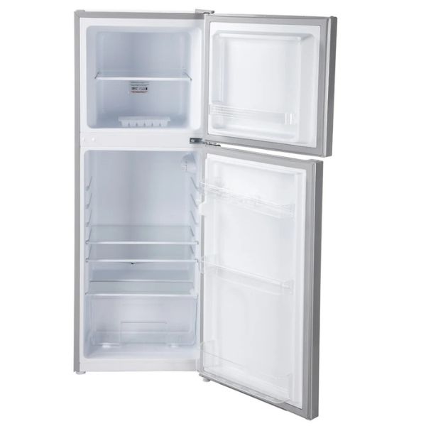 Krypton Refrigerator with Double Door Fast Cooling, Silver - KNRF220