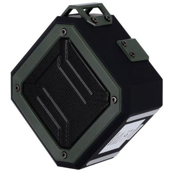 Krypton Rechargeable Bluetooth Wireless Speaker, Black and Green - KNMS5371