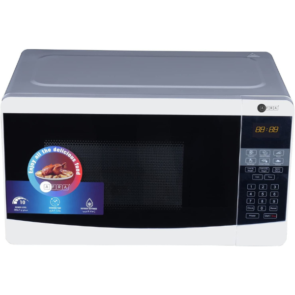Afra 20L Microwave Oven With Digital Control 700W, White - AF-2070MWWT