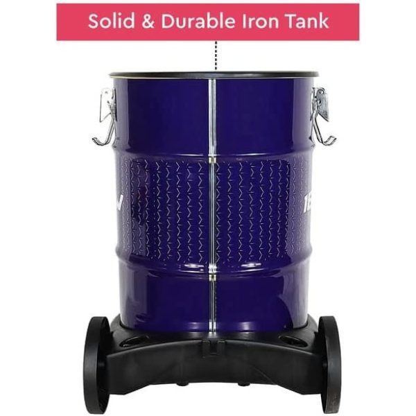 Nobel Drum Vacuum Cleaner 21 Liters 1600W, Blue - NVC2121