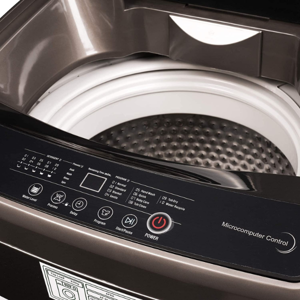Afra 9kg Top Load Washing Machine, Metallic - AF-8145WMWT