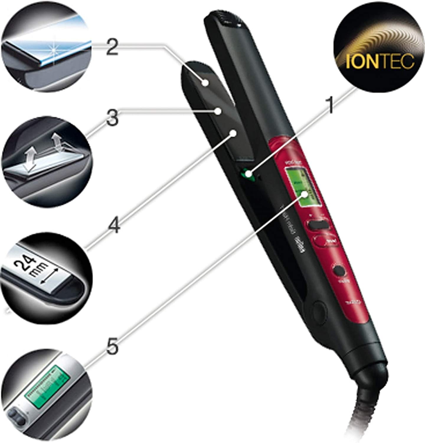 Braun Satin Hair 7 Hair Straightener With Color Saver And IONTEC  Technology, Red and Black – ST750 - PLUGnPOINT - The Marketplace
