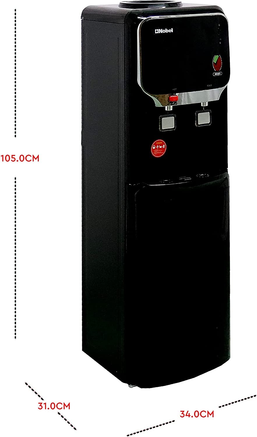 Nobel NWD702BK |  Free Standing Water Dispenser