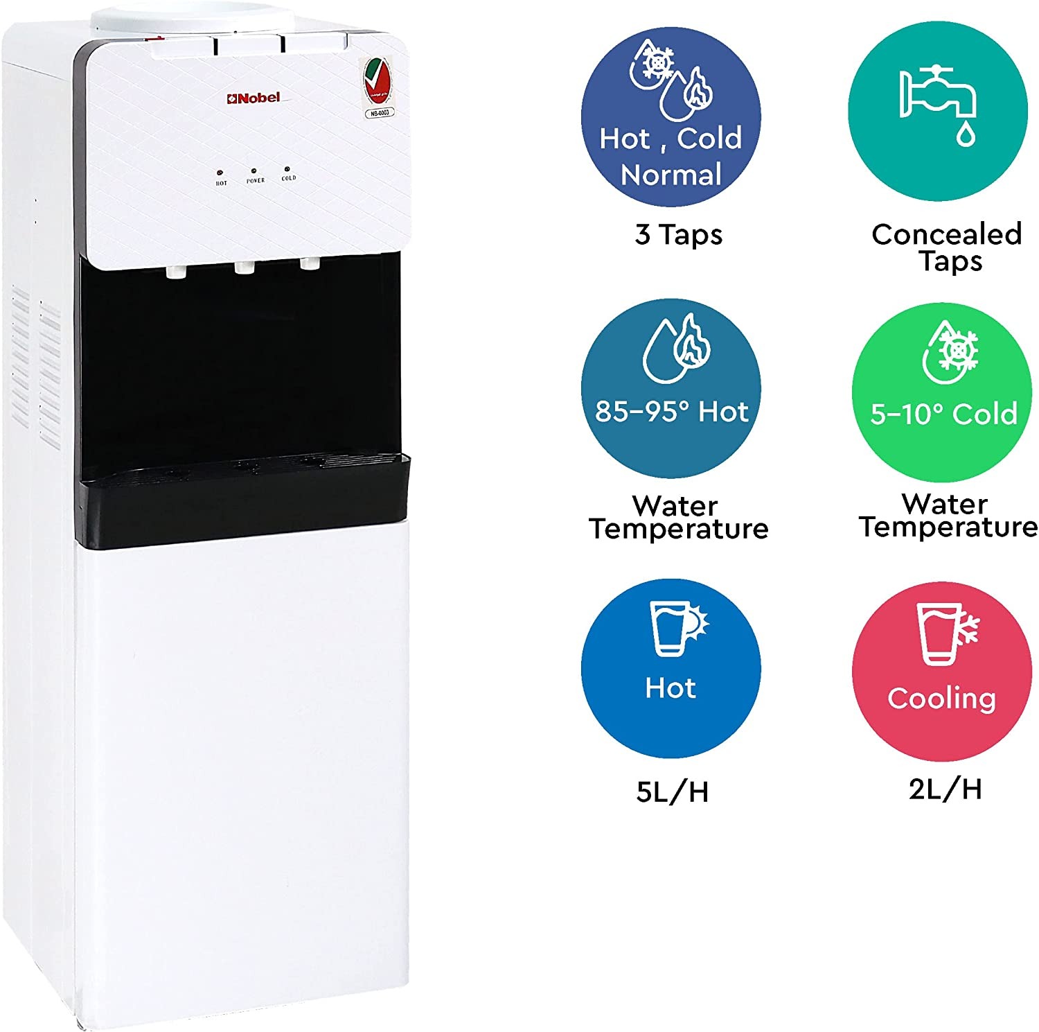 Nobel NWD2300 |  Free Standing Water Dispenser