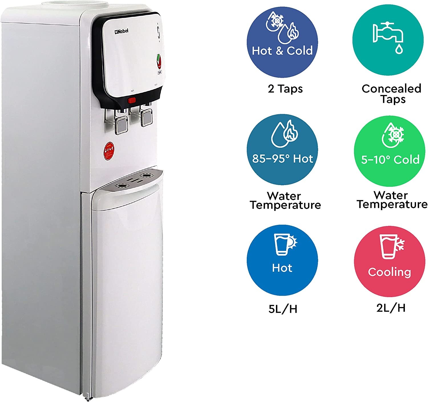Nobel NWD701R |  Free Standing Water Dispenser