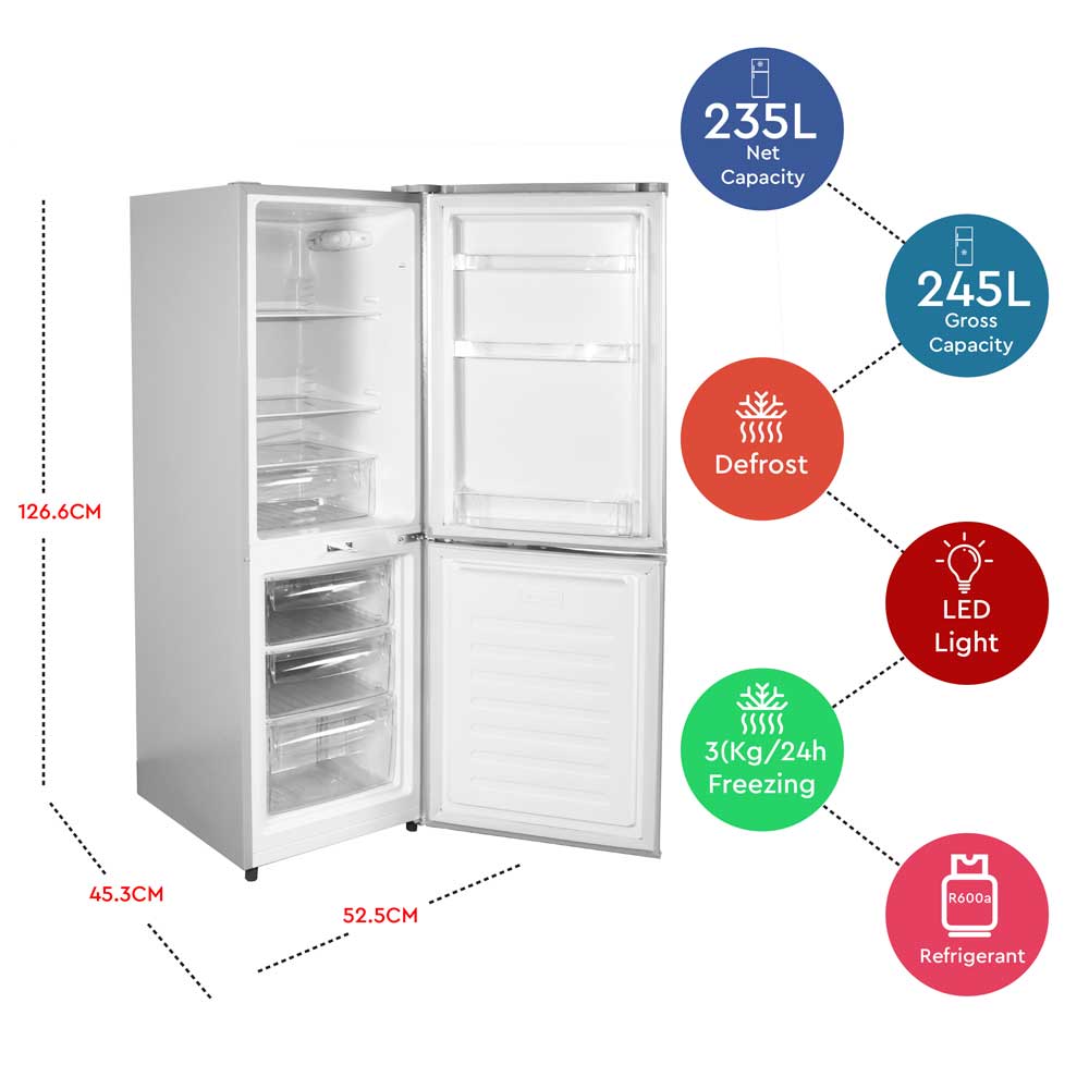 Nobel Bottom Mounted Refrigerators, White - NBF325