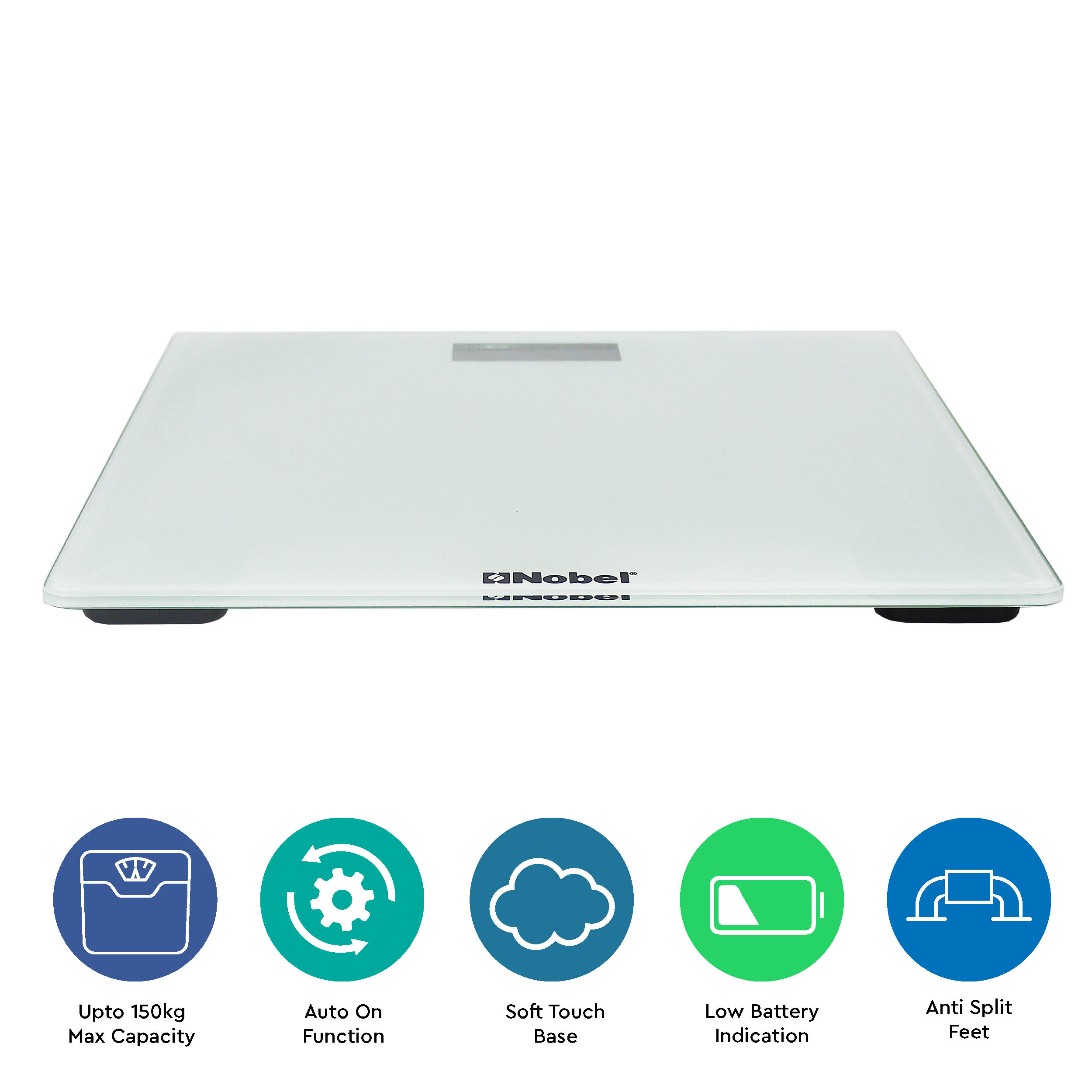 Nobel Weighing Scale 150 Kgs, White - NBS52WH