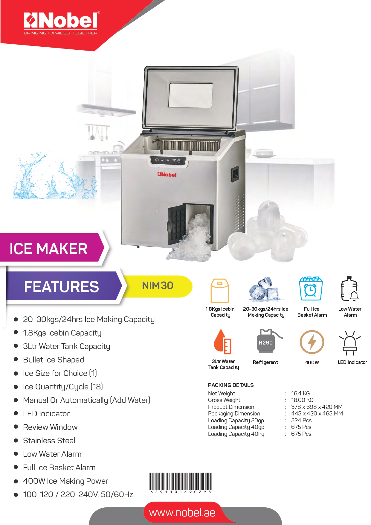 Nobel NIM30 | Ice Maker 