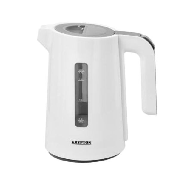 Krypton Electric Kettle 1.7L Automatic Cut Off Kettle, White - KNK5277