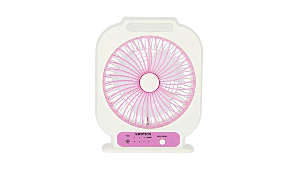 Krypton KNF222 | Rechargeable Mini Table Fan 8 Inch