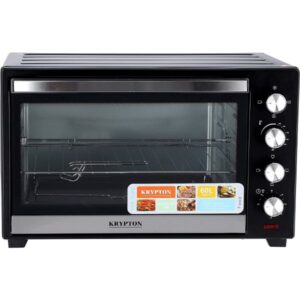 Krypton 60L Electric Kitchen Oven Powerful 2000W with Crumb Tray, Black - KNO5322