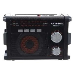 Krypton Portable Rechargeable Multifunction Radio, Black - KNR6374