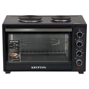 Krypton Electric Oven with Rotisserie & Convection, 2000W 60L Capacity, Black - KNO6381