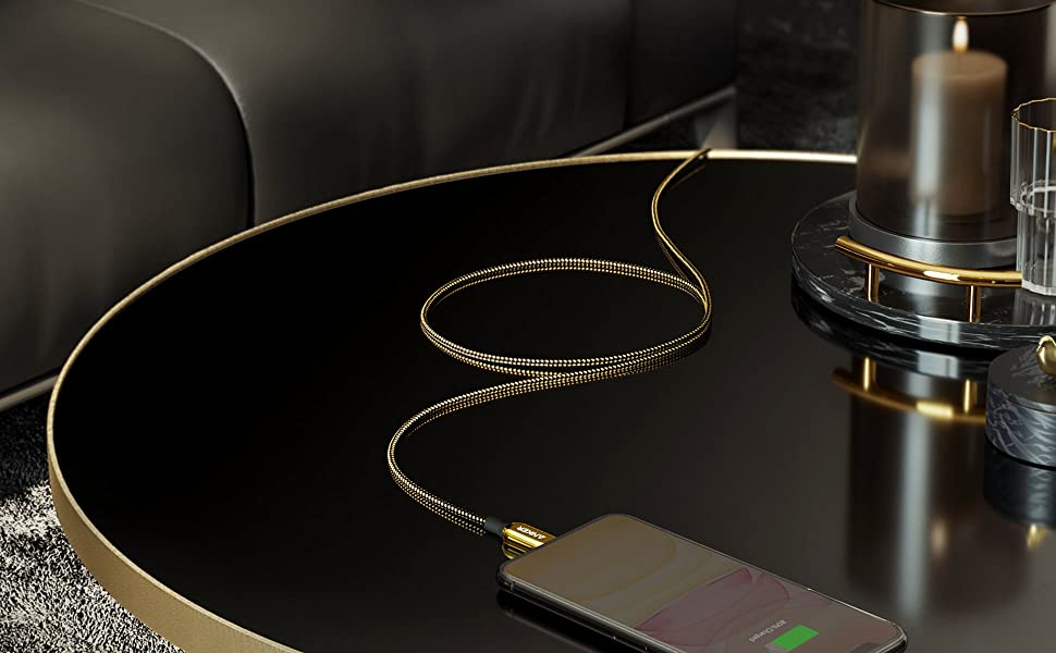 Powerline+III USB-C to Lightning Cable 1.8m Gold | PLUGnPOINT